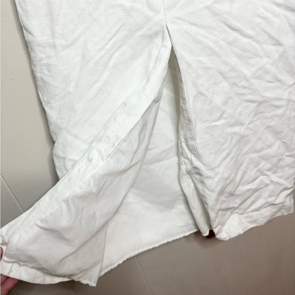 Endless Rose white Linen Blend Front-Slit Slim Midi Skirt size XS - Picture 4 of 7